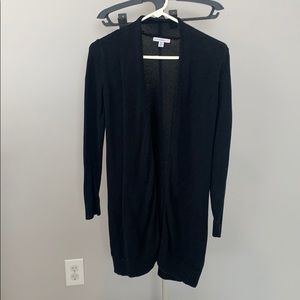 Isaac Mizrahi Long Black Cardigan Sweater, XXS